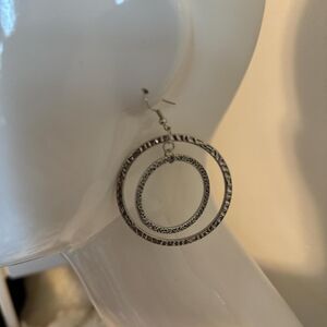 Sliver hoop earrings, boho and festival vibes, party, 80's vibe